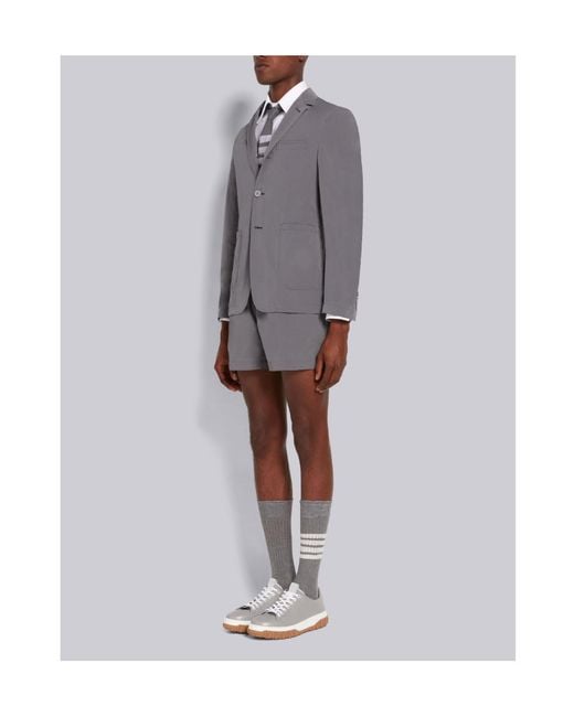 Thom Browne White Court Lace-Up Sneakers for men