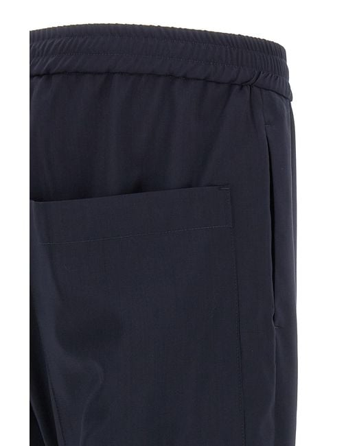Barena Blue Bativoga Elastic Waist Pants for men