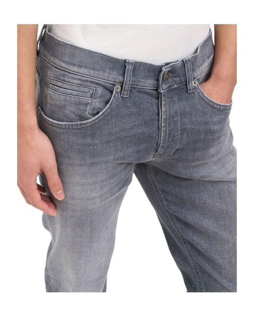 Dondup Blue Belt Loop Jeans for men