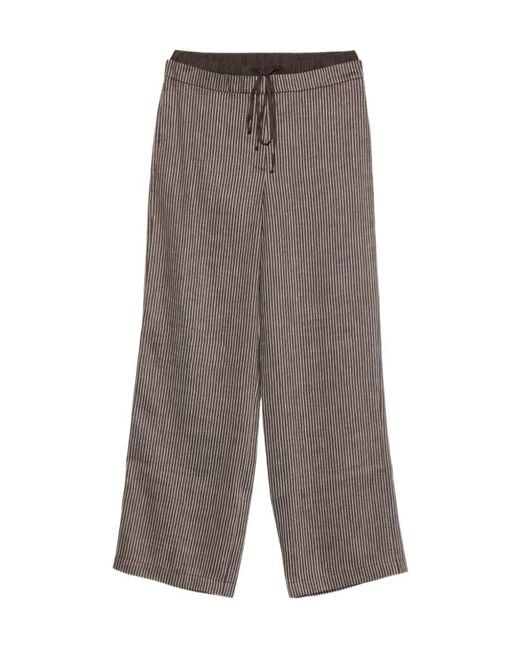 Alysi Gray Striped Casual Pants