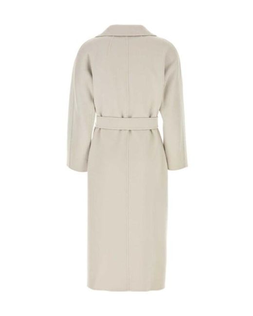 Max Mara White 'S Esturia Belted Coat