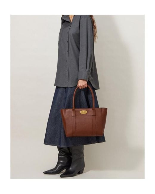 Mulberry Brown Bayswater 9 To 5 Two-Tone Small Tote Bag