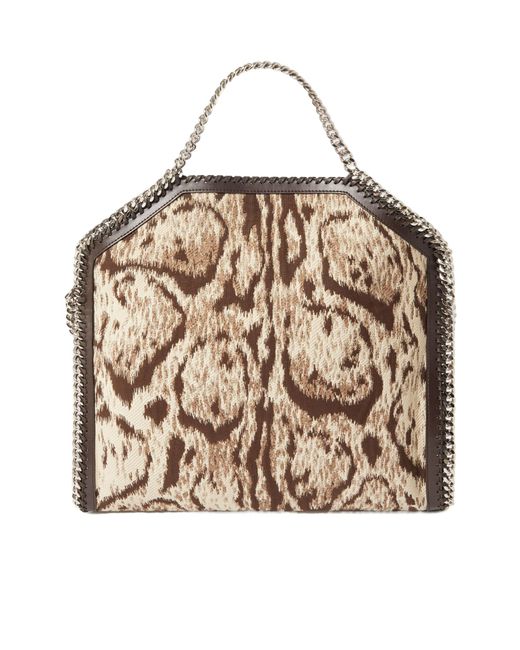 Stella McCartney Metallic Falabella Cloud Leopard Fold-Over Tote Bag
