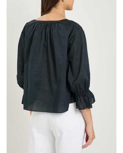 FRAME Green V-Neck Cotton Shirt