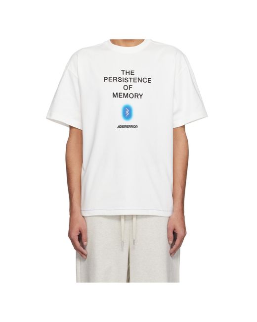 Adererror White Short-Sleeved T-Shirt for men