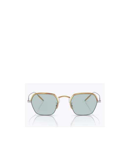Oliver Peoples White Tortoiseshell Geometric-Frame Glasses for men