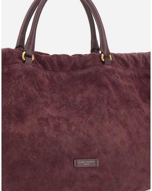 Gianni Chiarini Purple Morgana Top Handle Shoulder Bag