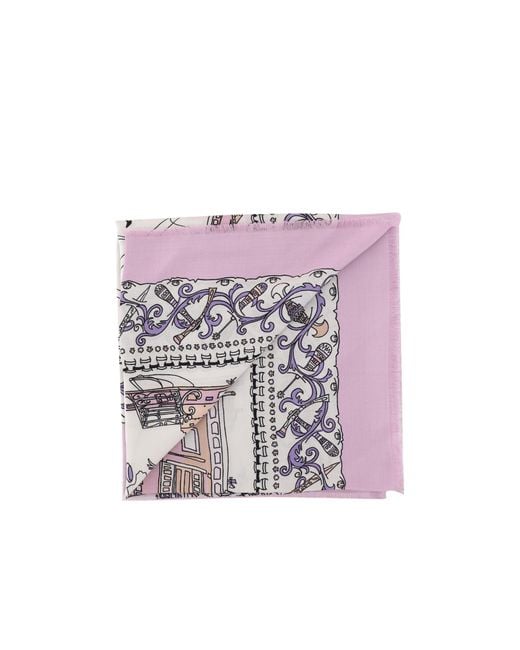 Ferragamo Multicolor Patterned Silk Scarf