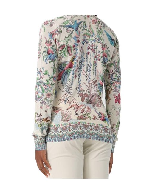 Etro Multicolor Floral-Patterned Cardigan