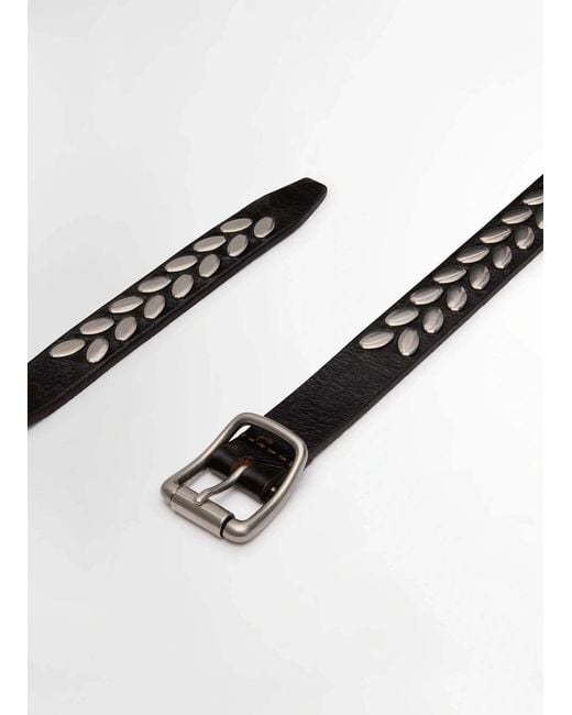 Lemaire White Stud Belt