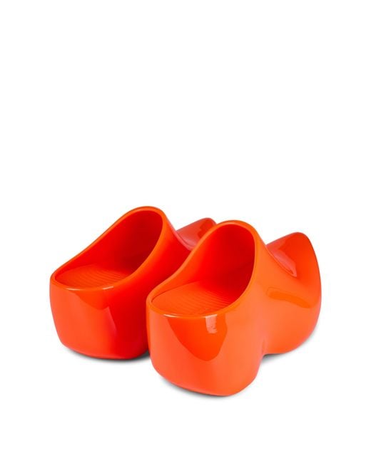 Balenciaga Orange Techno Flat Sandals for men