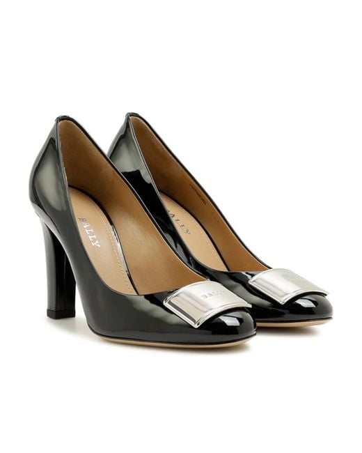 Bally Black Logo High Heels