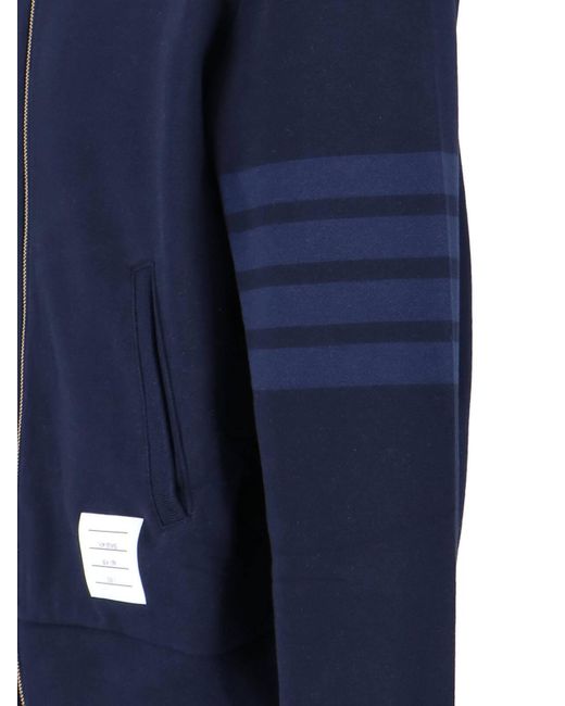 Thom Browne Blue Four-Stripe Bomber Jacket for men