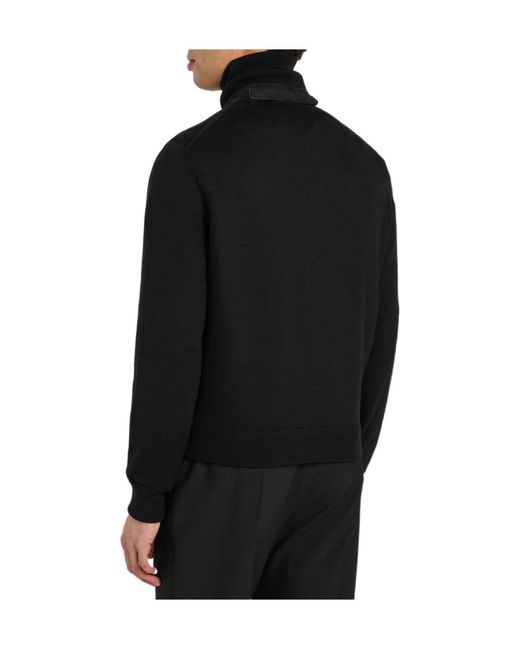 Tom Ford Black Suede And Wool-Blend Jacket for men
