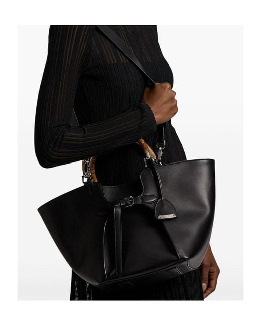 Ralph Lauren Black Medium Leather Tote Bag