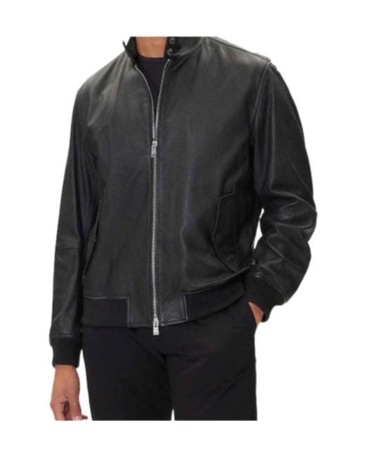Boss Black Boss Zip-Up Leather Jacket for men