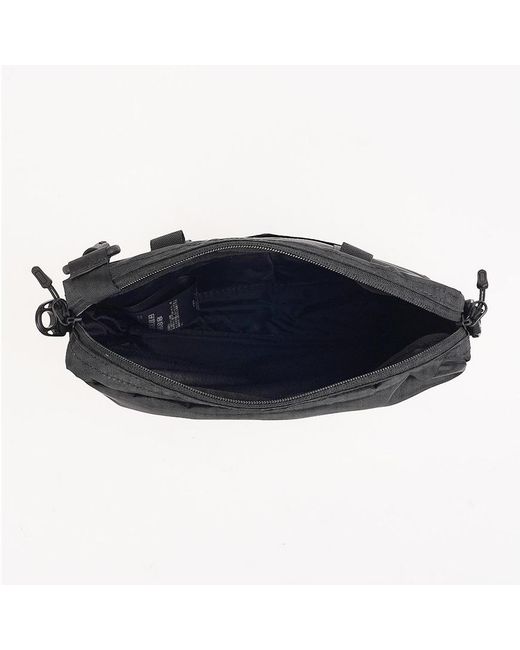 NANGA Black Zippered Shoulder Bag for men