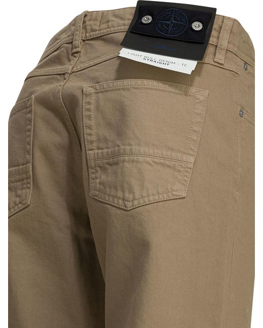 Stone Island Natural Belt Loop Jeans for men