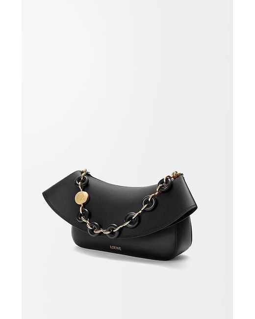 Loewe Black Medium Leather Ola Shoulder Bag