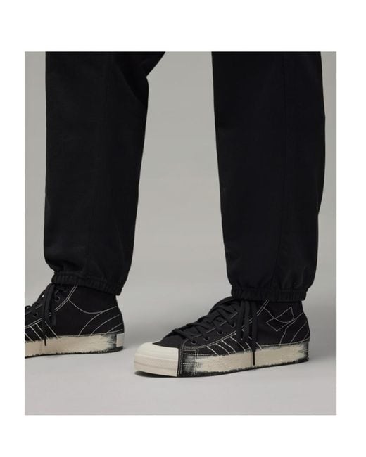 Y-3 Black French-Terry Drawstring Track Pants for men