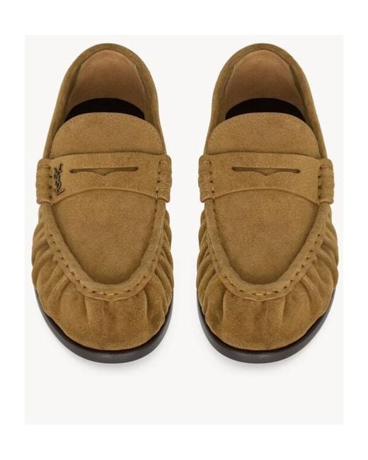 Saint Laurent Brown Le Loafer Slip-On Slippers