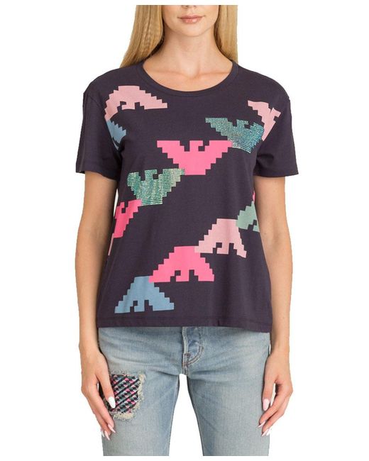 Emporio Armani Black Printed T-Shirt