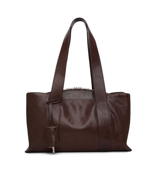 OSOI Brown Shell Duffel Shoulder Bag