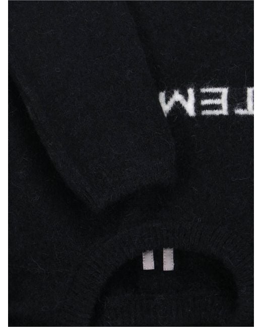 Rick Owens Black Round Neck Jumper for men