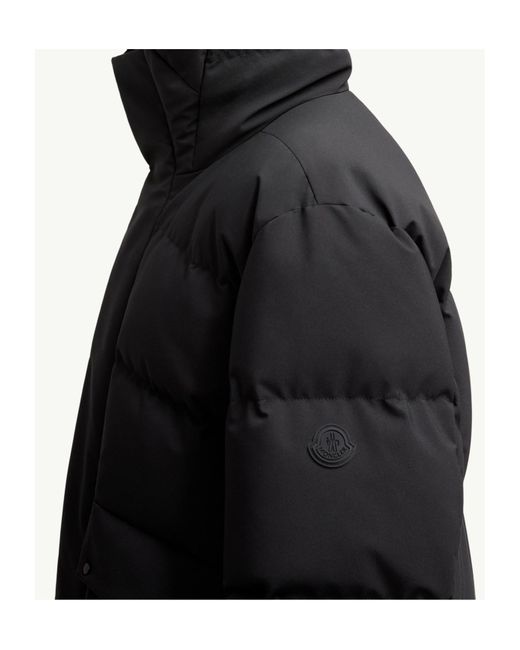 Moncler Black Avioth Hooded Long Down Jacket for men