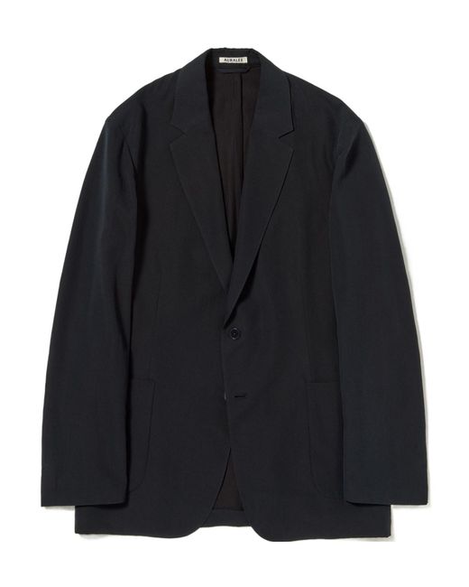 Auralee Black Cotton-Wool Blazer for men
