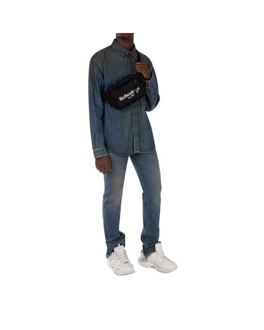 Balenciaga Black Logo Logo Waist Bag