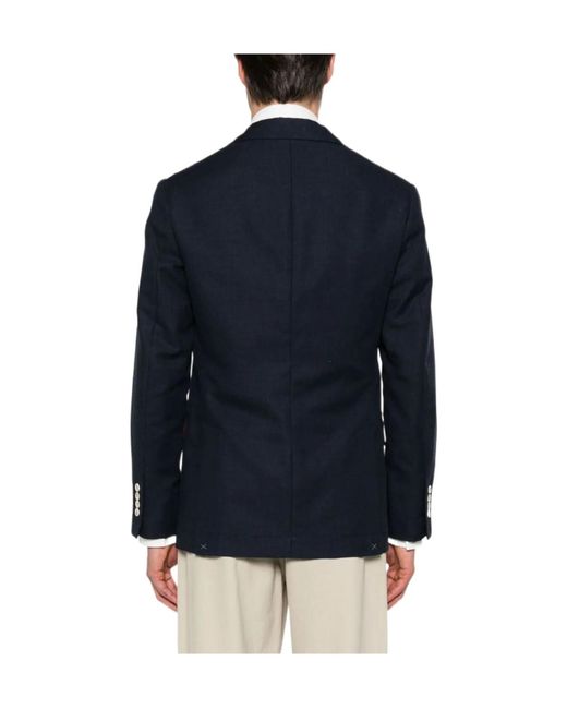 Brunello Cucinelli Blue Single-Breasted Blazer for men