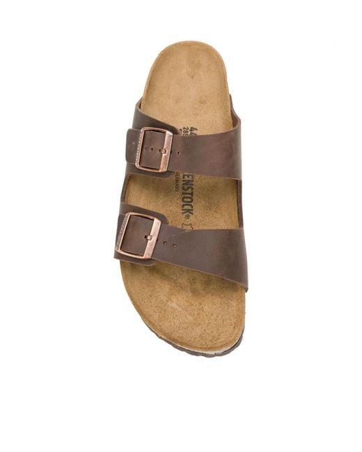 Birkenstock Brown Two-Strap Slide Sandals for men