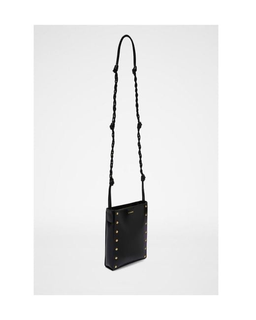 Jil Sander White Stud Embellished Shoulder Bag