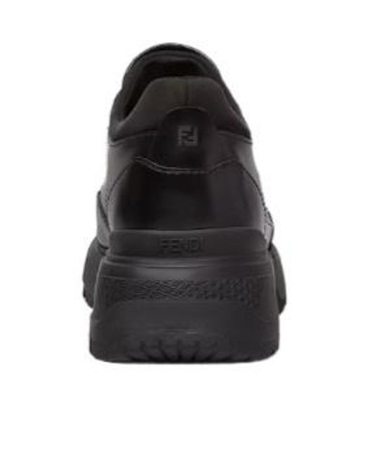 Fendi Black Force Light Lace-Up Shoes for men