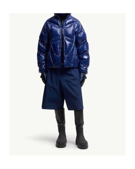 Moncler Blue Long-Sleeved Down Jacket for men