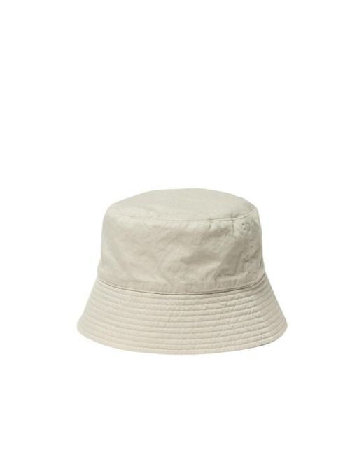 Auralee White Flat-Topped Fisherman's Hat for men