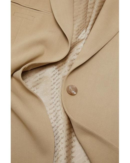Acne Natural Single-Breasted Blazer