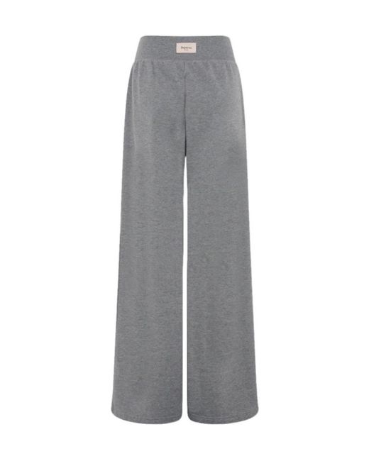 Repetto Gray High-Waist Wide-Leg Track Pants