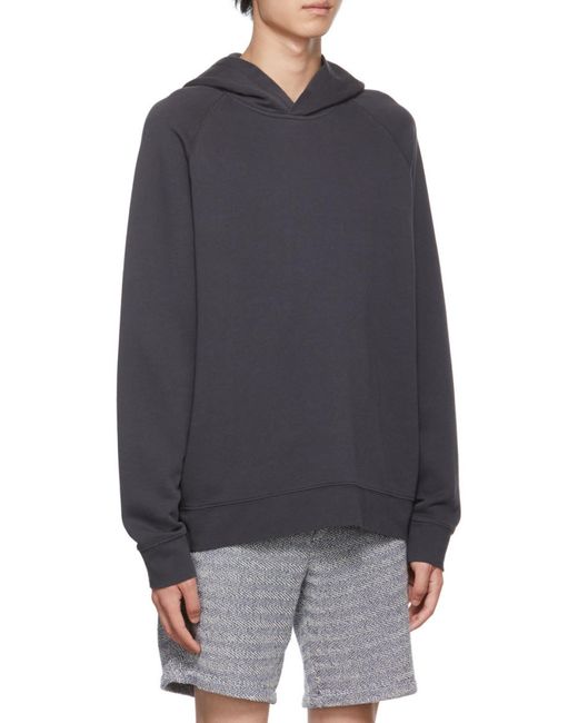 Vince Blue Logo Hooded Sweater for men