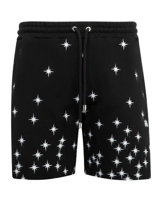 Amiri Black Starbust Crystal Sweatshort for men