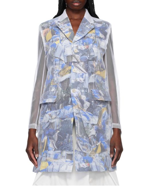 Comme des Garçons Blue Layered Jacket