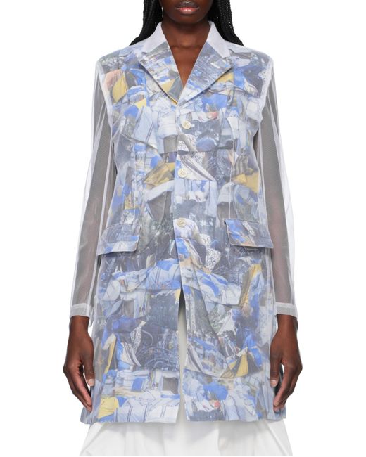 Comme des Garçons Blue Layered Jacket