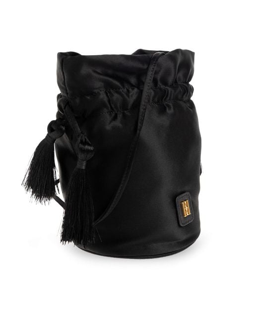 By Malene Birger Black Landinna Tassel-Detail Bucket Bag