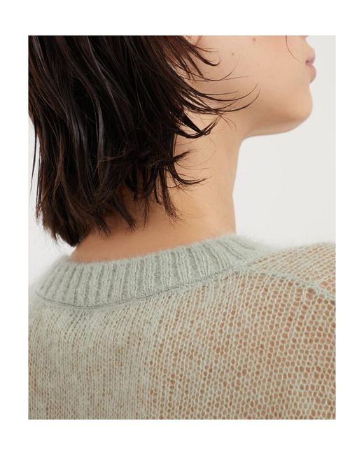 Brunello Cucinelli Natural Crew-Neck Open-Knit Jumper