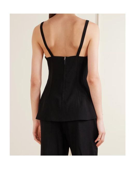 Jil Sander Black Bustier Top