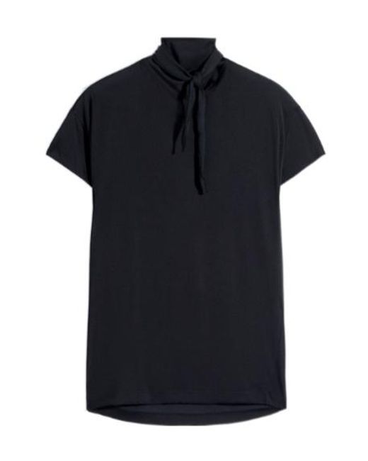 Lemaire Black Short Sleeve Foulard Top