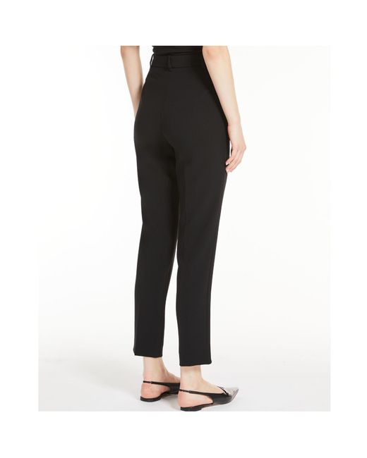 Max Mara Black Studio High Waist Straight Leg Pants