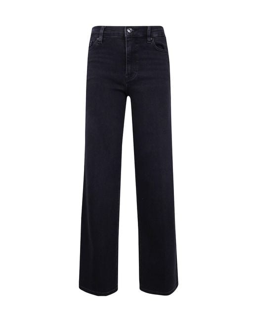 FRAME Blue High-Waisted Wide-Leg Jeans