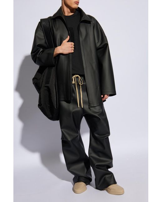 Fear Of God Gray Pleated Wide-Leg Drawstring Trousers for men